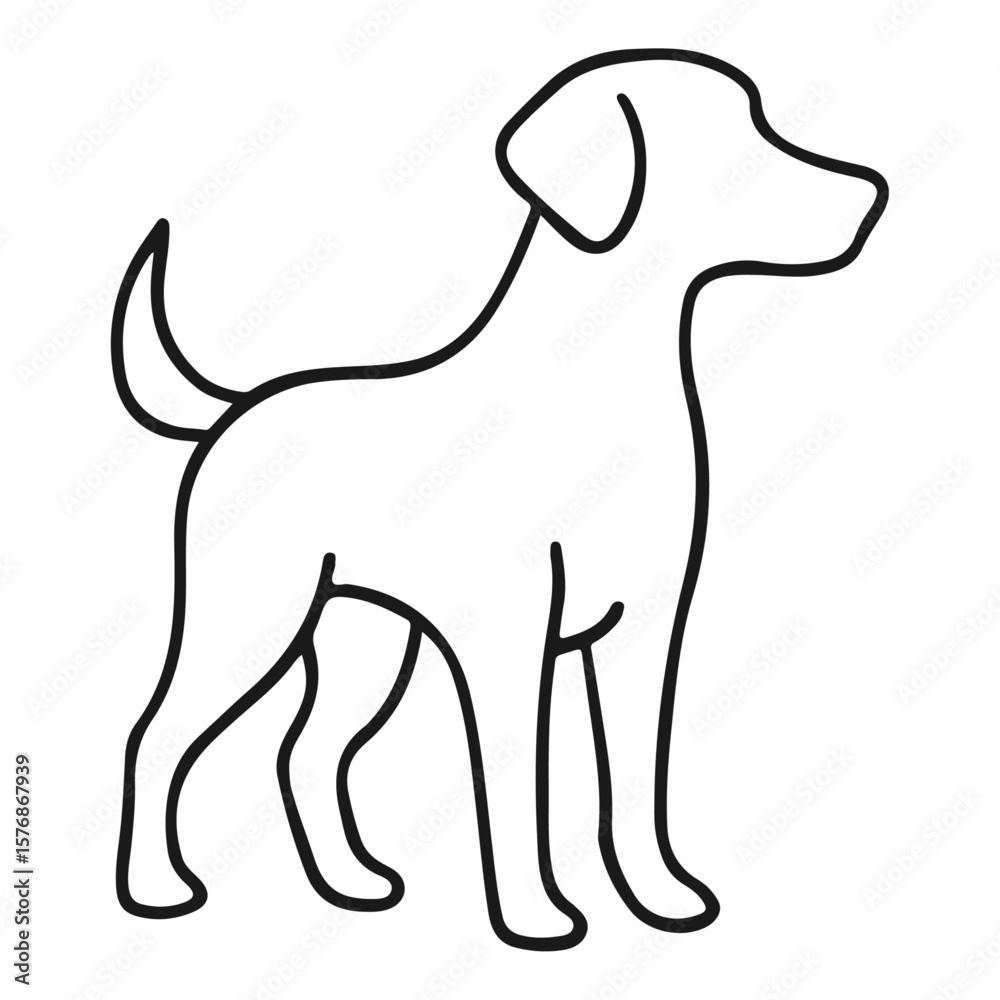 Obraz premium vector illustration of a dog