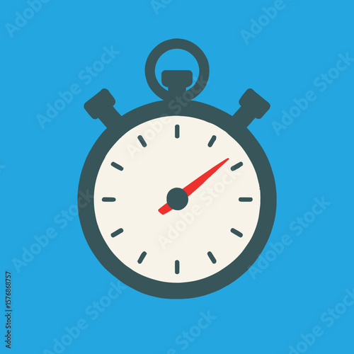 Stopwatch Illustration: Time Management, Speed, and Precision Concept
