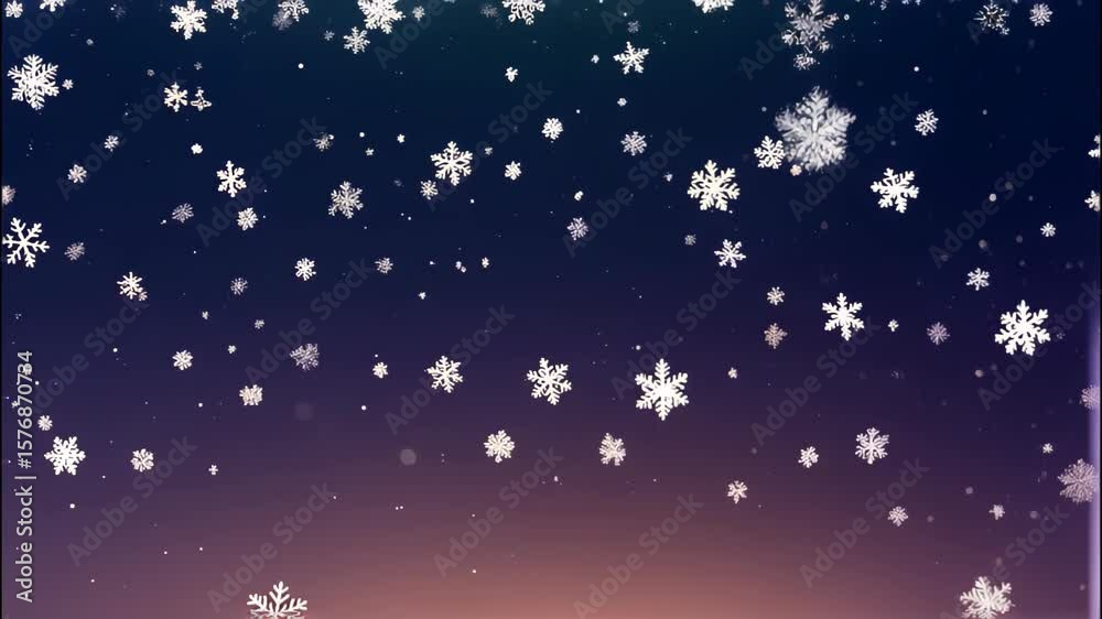 Snowflakes Dance in a Colorful Winter Wonderland Background With Gentle Pastel Hues