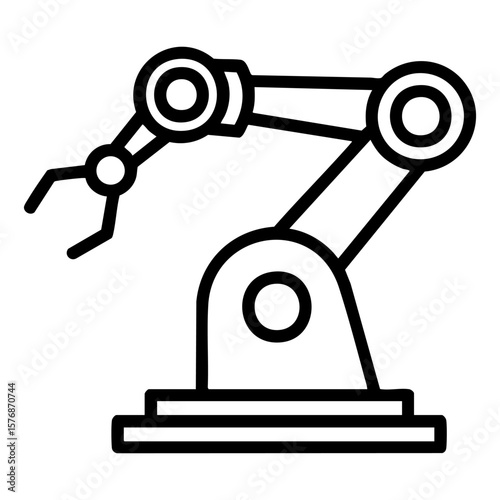 Robotic Arm Industrial Icon