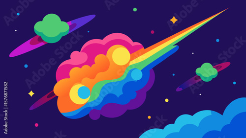 space rocket in space