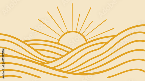 sun on the sea