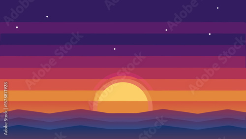 sunrise over the mountains