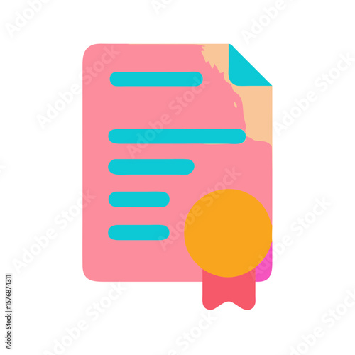 Certificate Document Icon