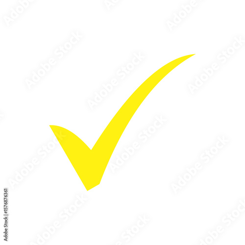 Yellow check mark symbol on a dark background