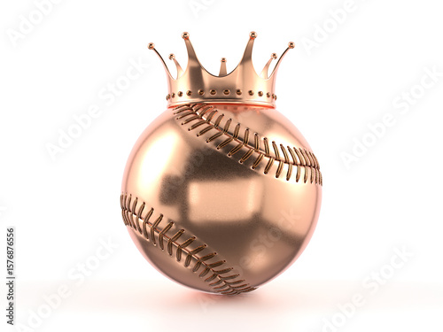 Bronze baseball ball with crown