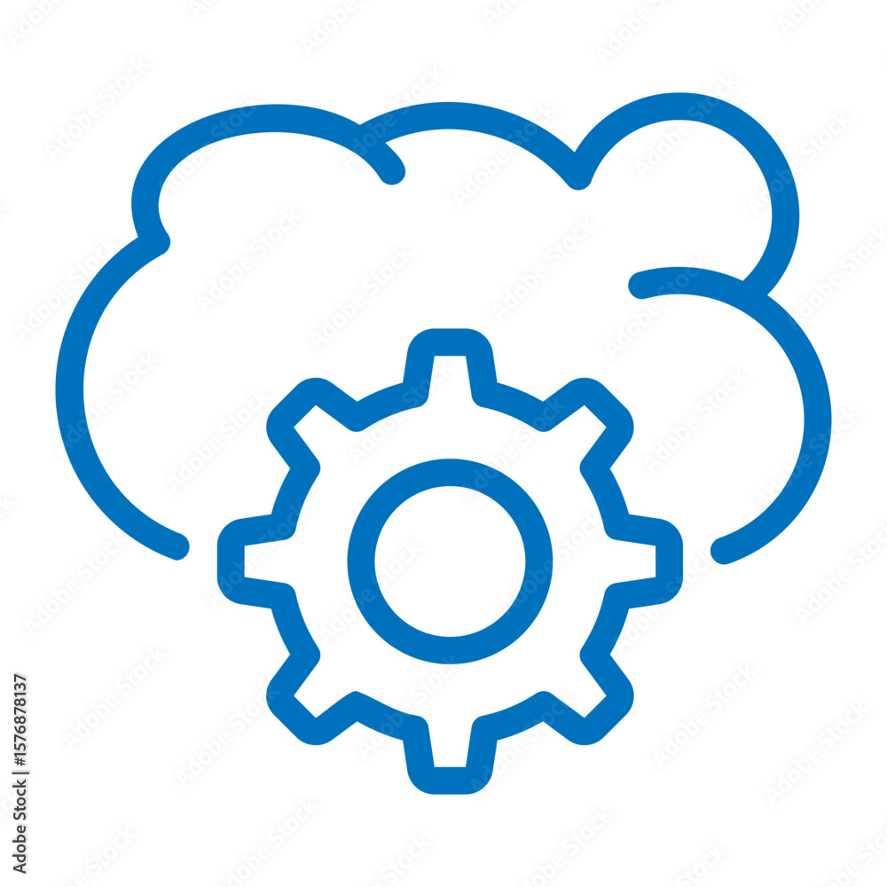 Ai cloud service icon Ai cloud service icon