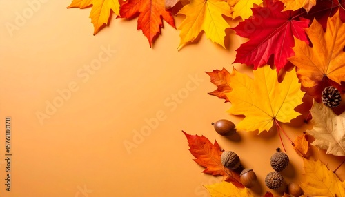 紅葉イメージのフレーム素材