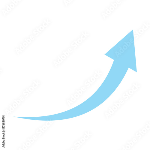 Simple 3D Render of a Curved Arrow