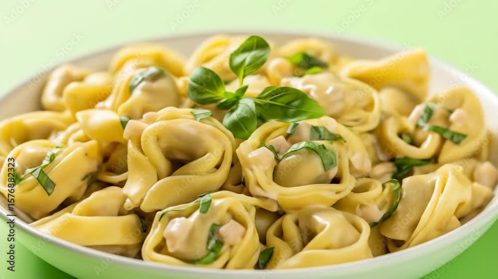 Creamy Tortellini Pasta Close-up