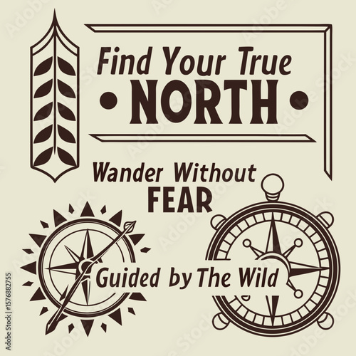 Find your true north wander without fear guided by the wild compass