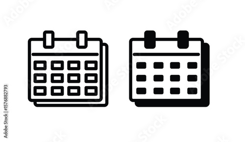 Calendar line and fill icon