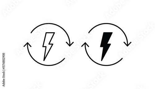 ESG Flash, Power line and fill icon