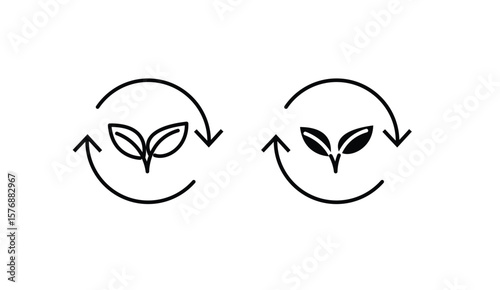 ESG Recycle line and fill icon