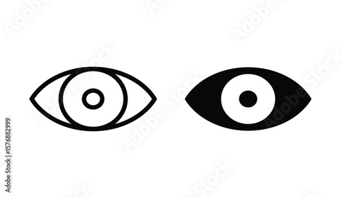 Eye line and fill icon