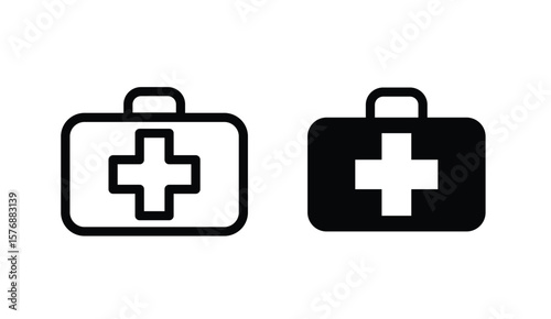 Medical kit line and fill icon