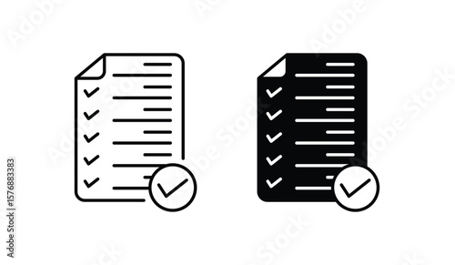 Validity and check list line and fill icon