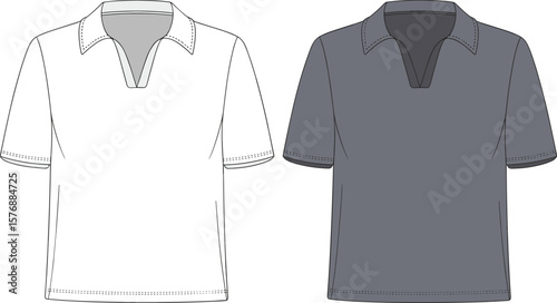 Stylish Polo Shirts in White and Gray: Minimalist Design for Men's Casual Wear