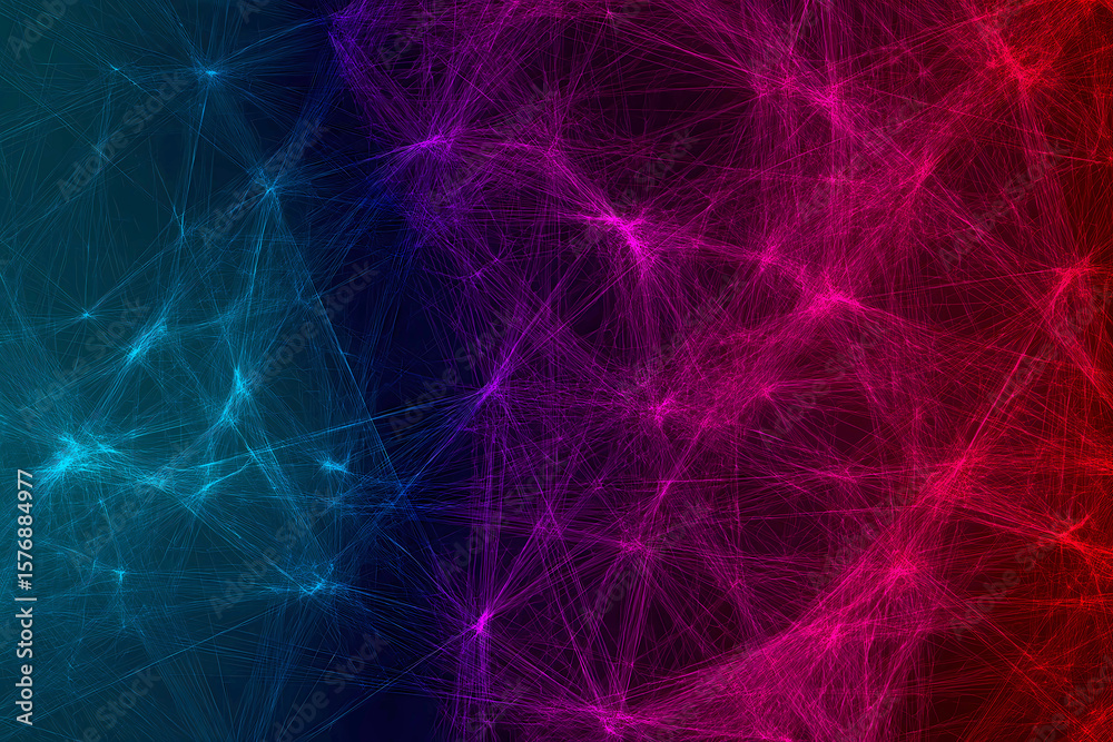 Obraz premium Futuristic Abstract Digital Network Particle Wave Background 