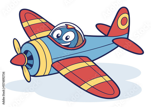 illustration of a cartoon plane