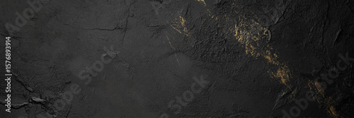 black marble with natural veining patterns. The surface has a deep, dark base colour with subtle, golden streaks and veins that create a striking contrast, use for flooring and exterior design