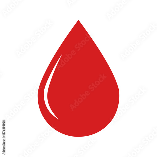 Blood Drop Silhouette on transparent background for web and graphic design