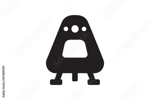 Space Capsule icon silhouette vector with white background
