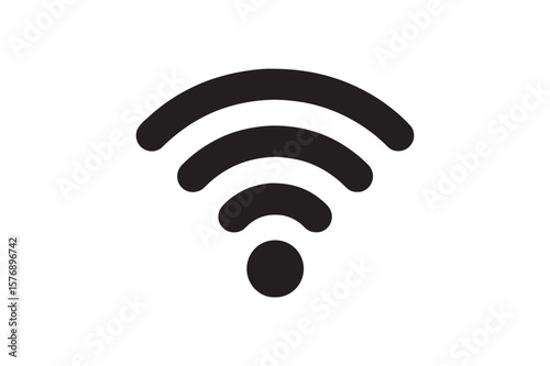 Wifi Signal icon silhouette vector with white background