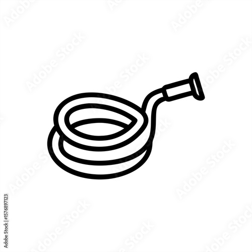 Garden Hose on transparent background for web and graphic design