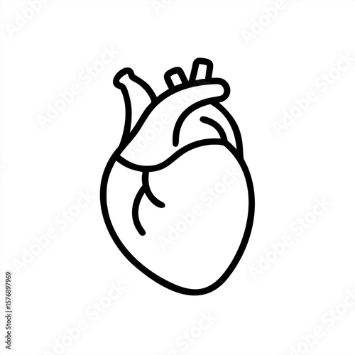 Human Heart on transparent background for web and graphic design