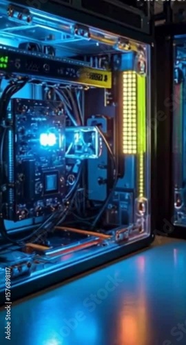 Illuminated Custom PC Build with Advanced Components and Striking Lighting Effects Showcasing High Performance and Modern Technology for Gaming and Content Creation Enthusiasts