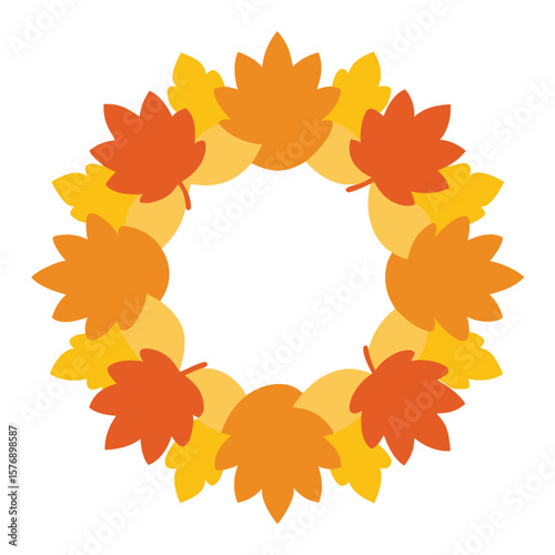 Festive thanksgiving wreath design featuring vibrant orange and yellow elements perfect for seasonal banners and advertisements