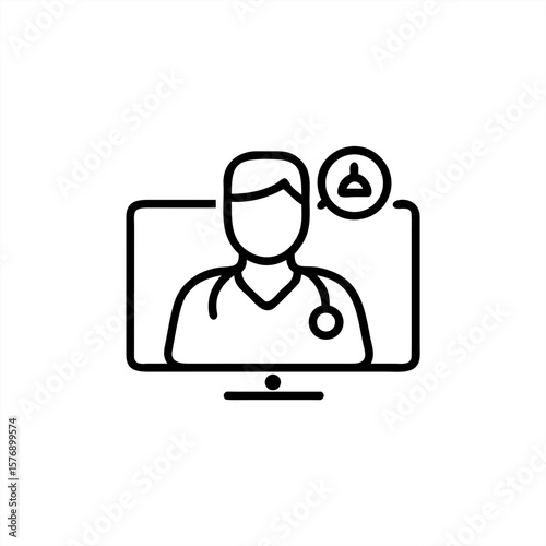 Online Doctor Consultation on transparent background for web and graphic design