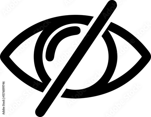 invisible view icons, eye icon set, privacy, hidden eye, thin line symbols