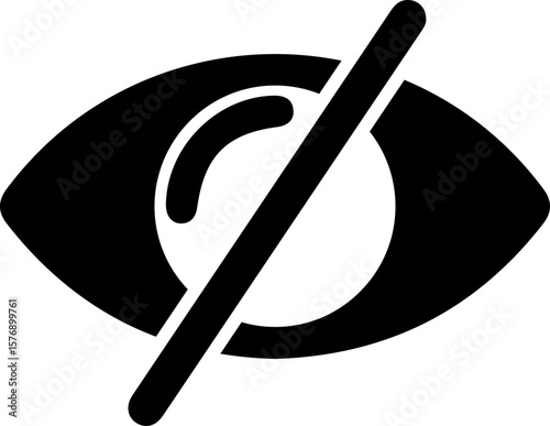 invisible view icons, eye icon set, privacy, hidden eye, thin line symbols