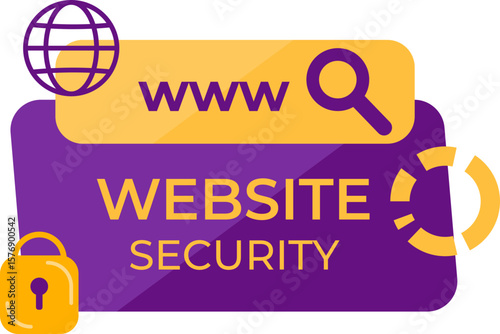 Secure Website Illustration Protecting Online Presence with Vector Graphics