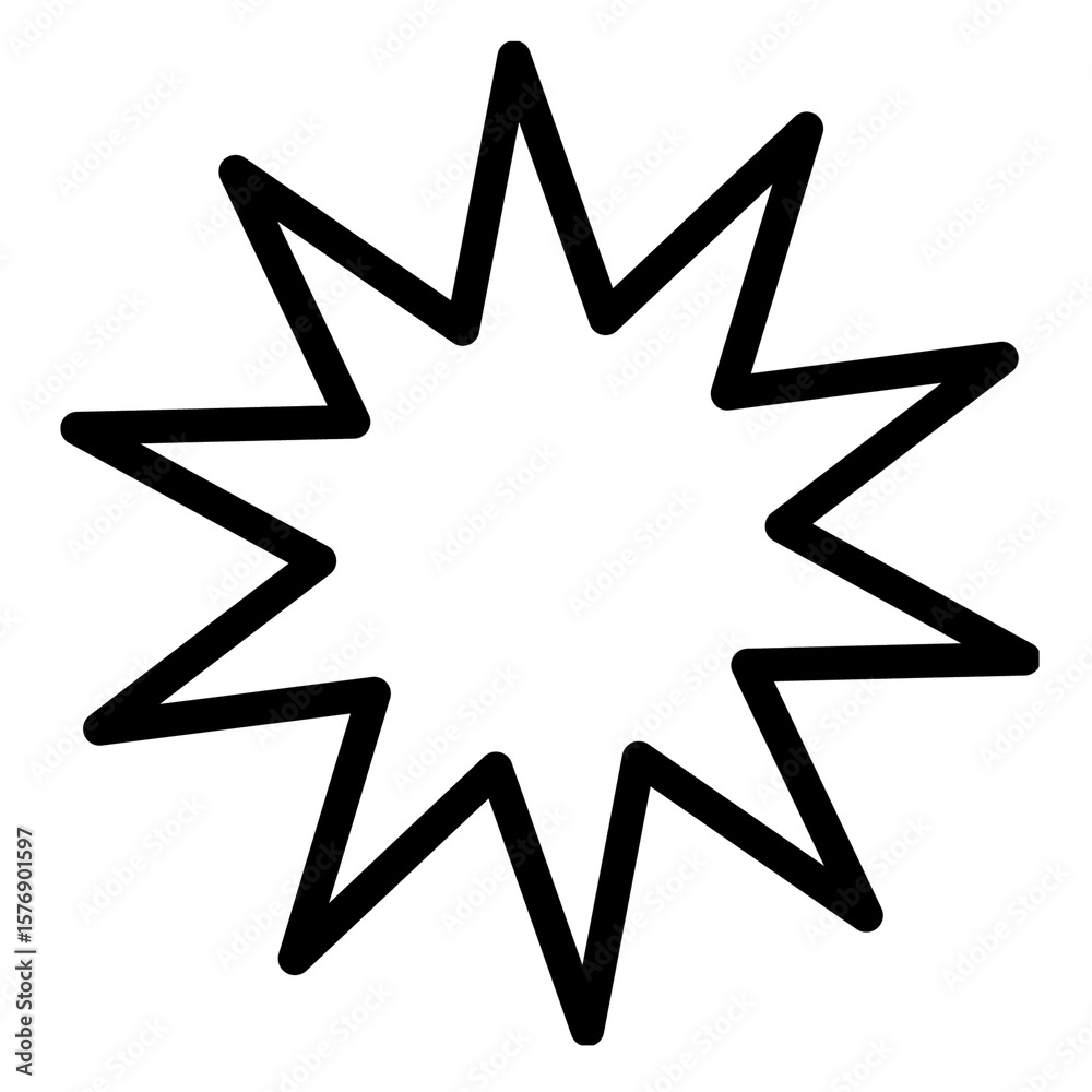 © bethsantos.ai - Contorno de estallido vectorial de cómic como burbuja de diálogo o elemento de diseño