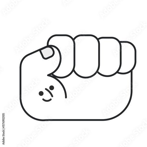 hand sign power or knock