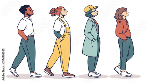 Cartoon vector illustration of a smiling businessman and woman with a child, suitable for themes like family, jobs, and occupations