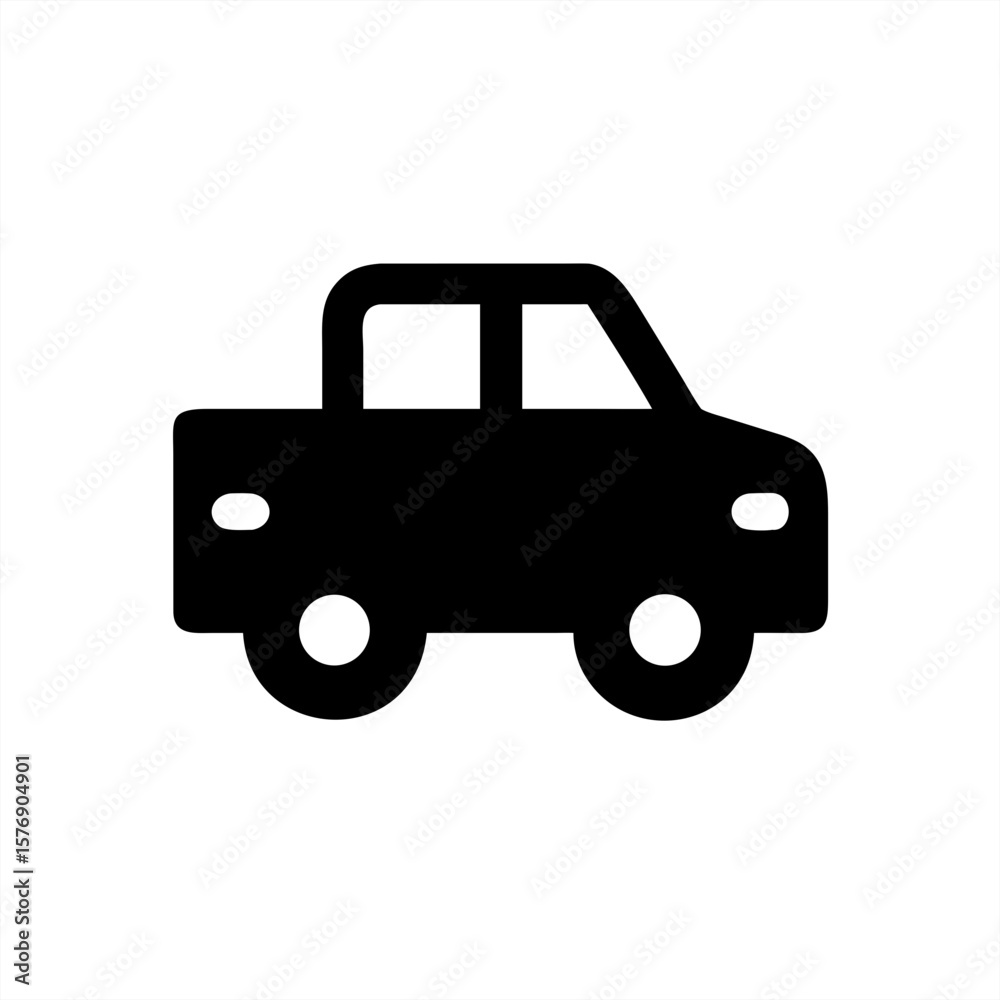 Obraz premium Pickup Truck Silhouette on transparent background for web and graphic design