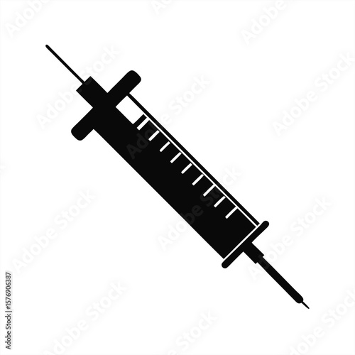 Syringe on transparent background for web and graphic design