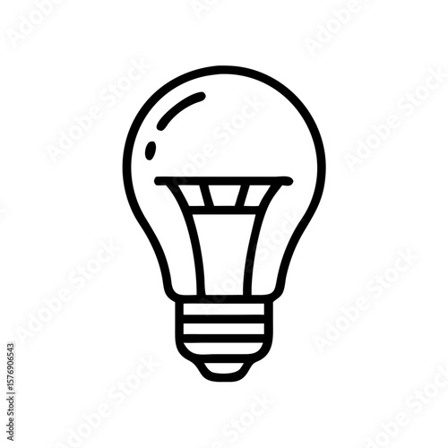 Light bulb illustration in minimalist style for repair tools concept  
