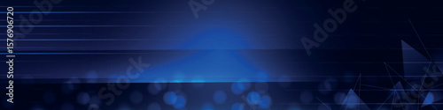 abstract horizontal blue corporate linkedin banner design with empty space for text