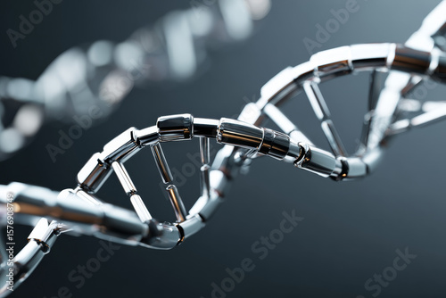 The smooth chrome DNA molecule consists of two long polynucleotide chains.