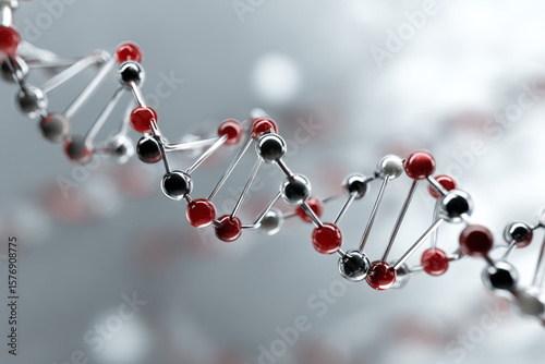The smooth chrome DNA molecule consists of two long polynucleotide chains.