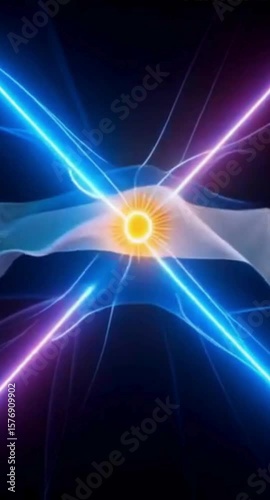 Abstract Glowing Energy Core with Blue Light Rays and White Waves a Modern and Futuristic Design for Technology Science and Creative Projects with a Dark