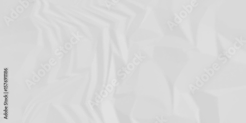 White crumpled paper Blank white crumpled and creased paper poster.	