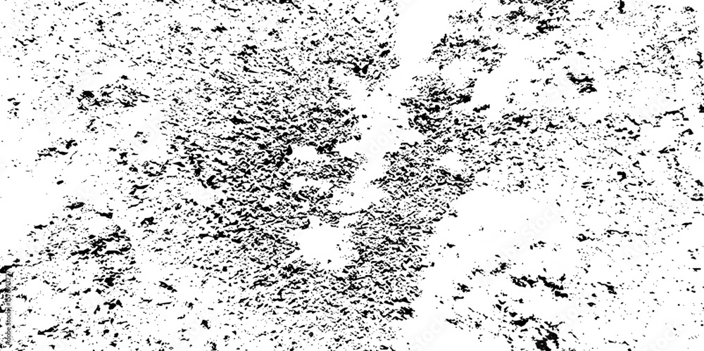 Obraz premium Black and white noise paper dust. Distressed Dirty rough overlay texture. Black grunge texture on transparent backdrop background. Scratches on a white background. 