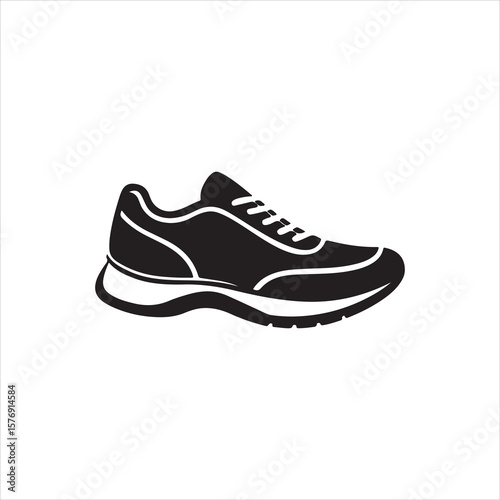 Running Shoe Silhouette Icon