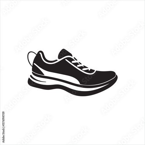 Running Shoe Silhouette Icon